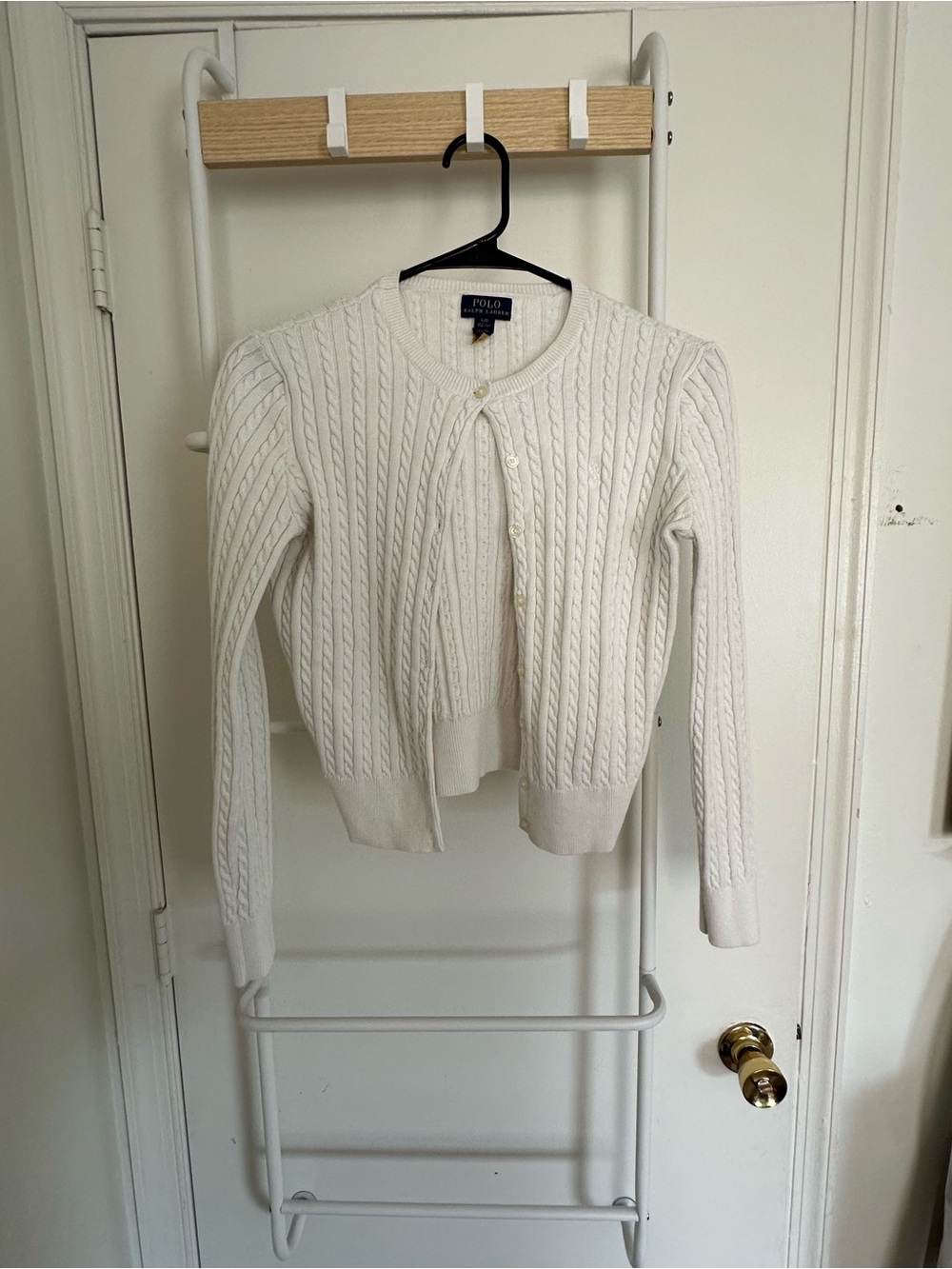 Polo by Ralph Lauren Ivory Cable-Knit Cardigan